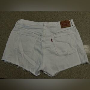 Levi's White Jean Shorts